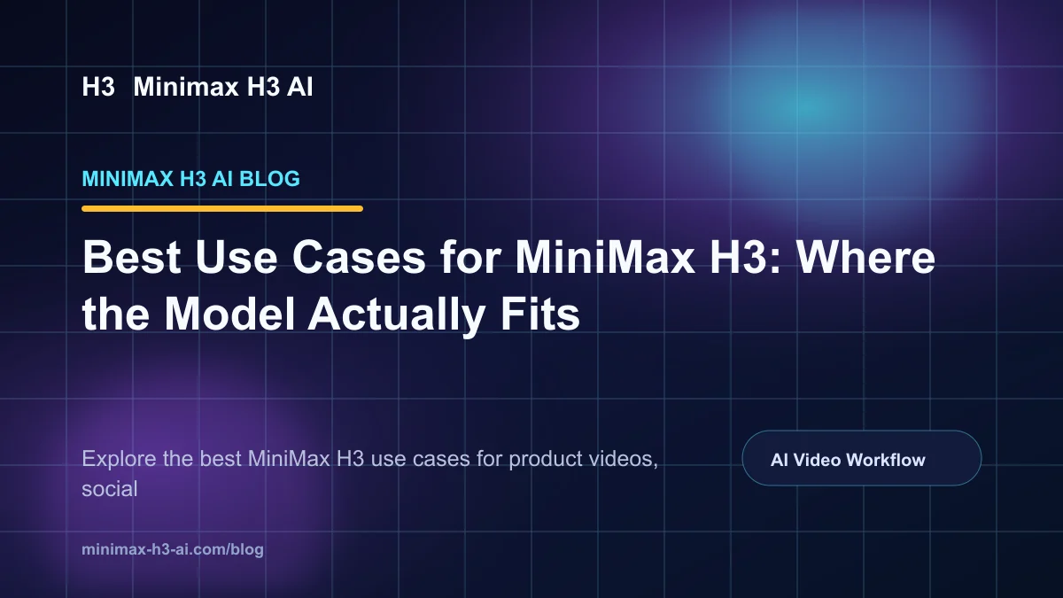 Best Use Cases for MiniMax H3: Where the Model Actually Fits