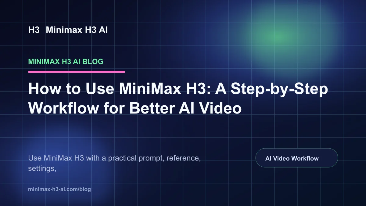 How to Use MiniMax H3: A Step-by-Step Workflow for Better AI Video